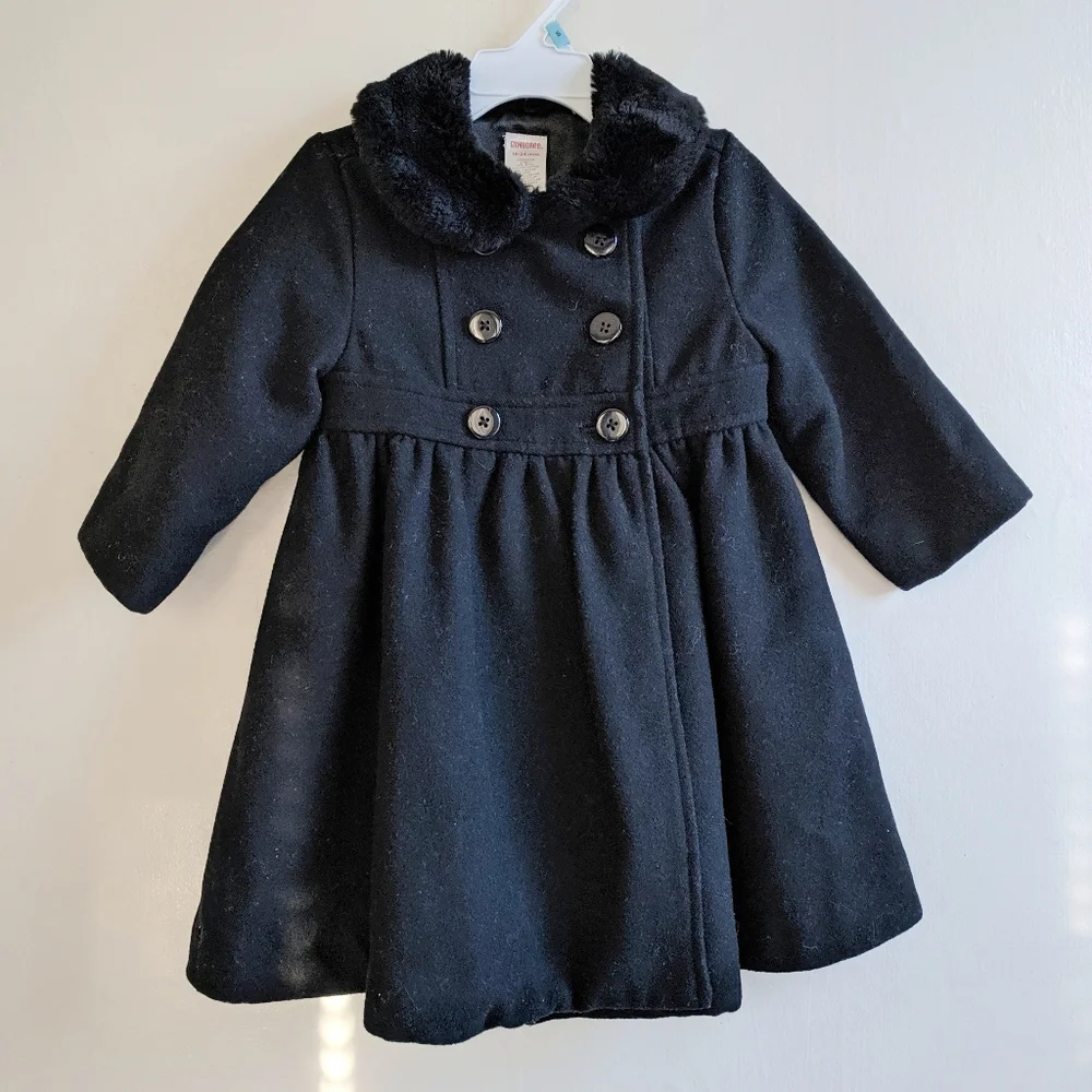 EUC Gymboree girl toddler pea coat size 18-24 months